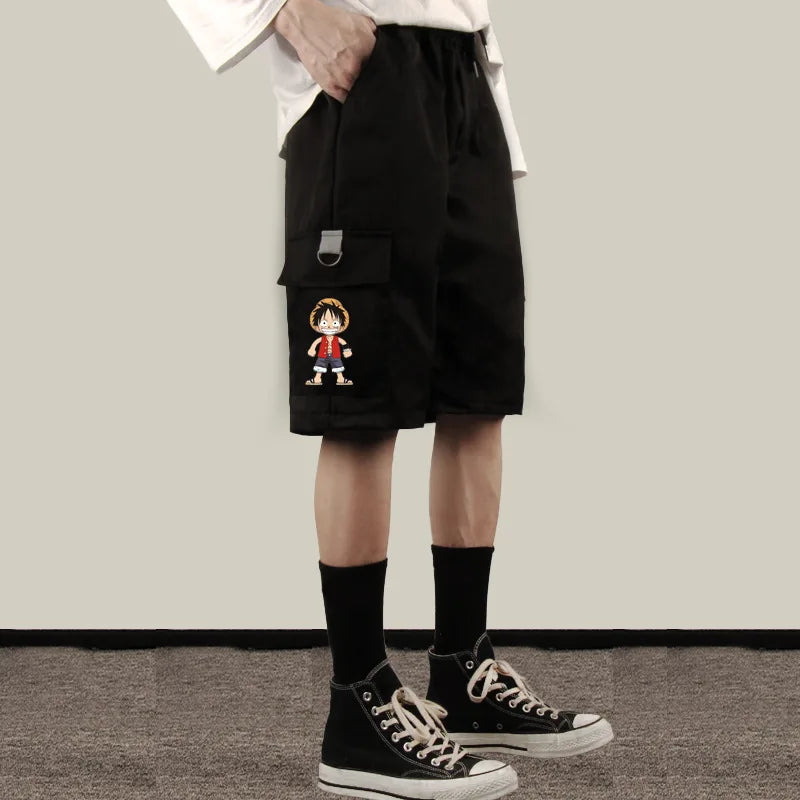 ONE PIECE Chopper White Beard Tooling Shorts Sweatpants Anime Two-dimensional Trend Five-point Casual Pants for Men and Women