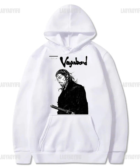 Manga 90s VAGABOND Miyamoto Musashi Print Man Hoodies Acg Fans Streetwear Hipster Otaku Clothing Casual Girl Sweatshirts