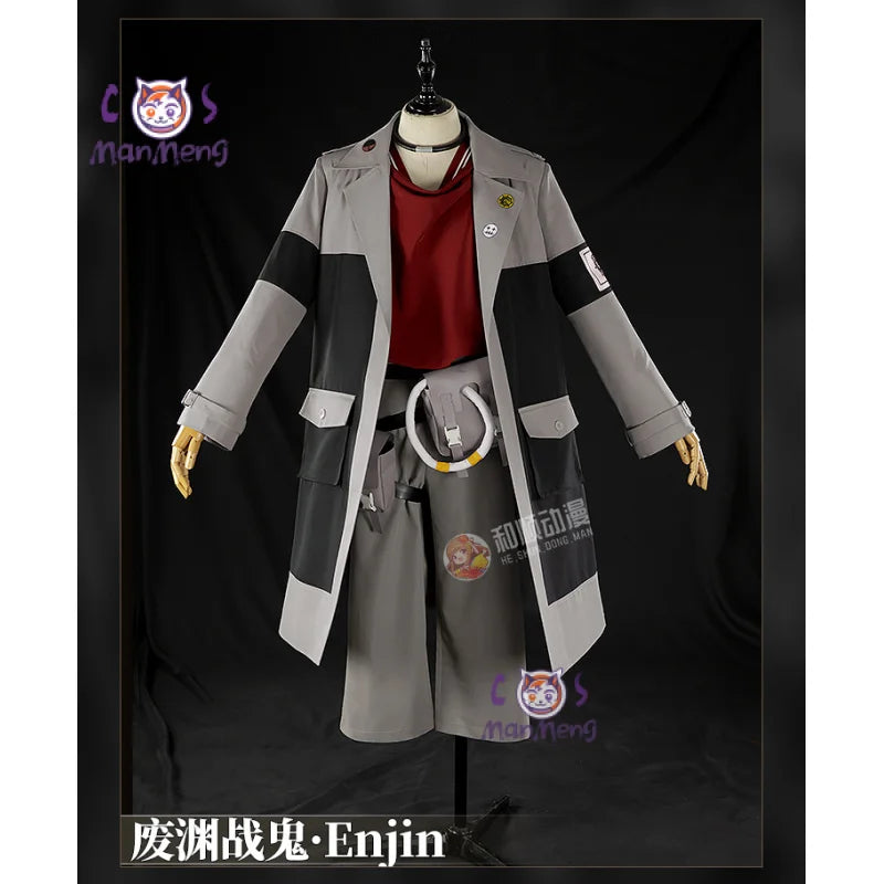 GACHIAKUTA Anime Enjin Cosplay Nji Costume Halloween party fashion men women uniform jacket pants shirt prop wig New set