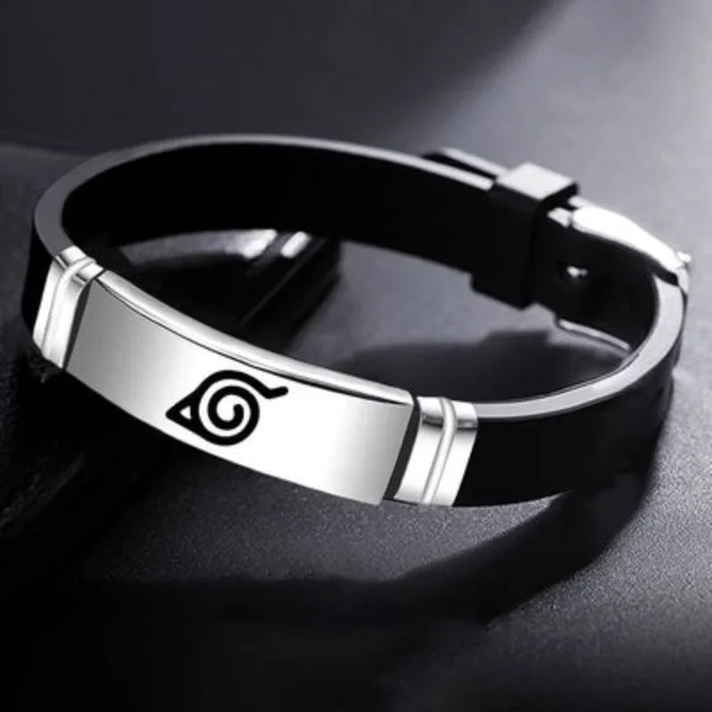 Naruto Kakashi Bracelet Stainless Steel Men's Women's Jewelry Pendant Charm Couple Bracelets for Lover Friend Women Gifts New