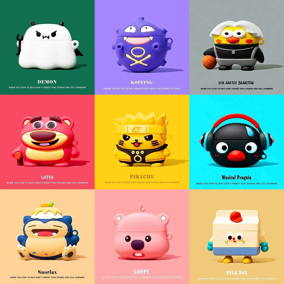 Pokemon  Case silicone For AirPods 3 Protective sleeve For AirPods Pro 1/2/Pro2 Cover 3D silicone Fall prevention Case