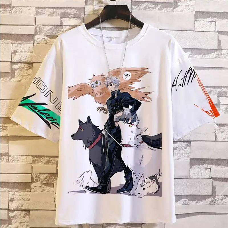 Anime Summer Jujutsu Kaisen T-Shirt Gojo Satoru Clothes Men and Women Fashion T Shirts Short Sleeves Casual Tops birthday gifts
