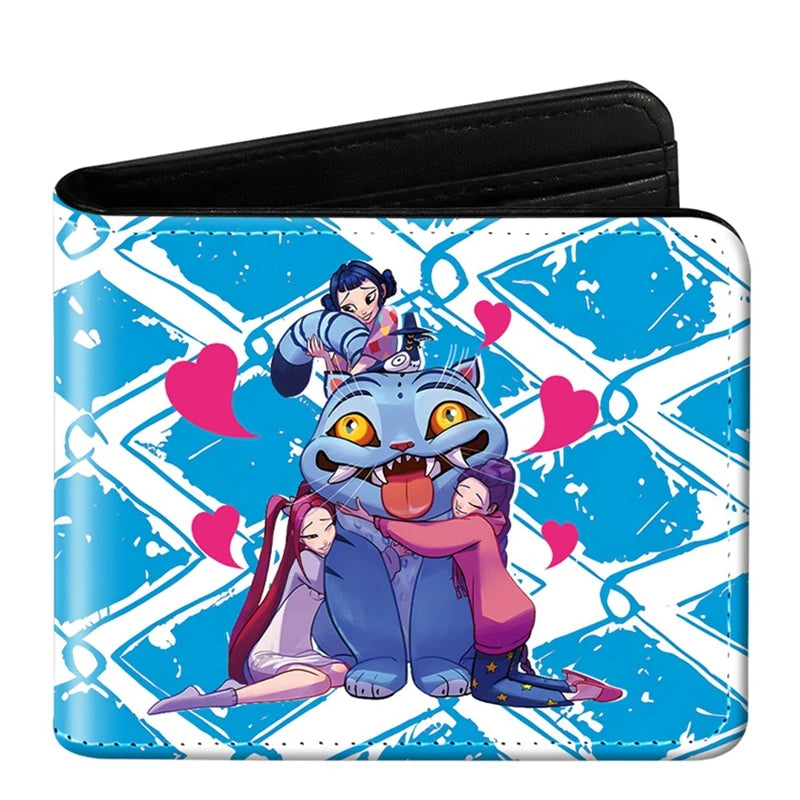 Devil Hunter Pu Anime Print Short Mini Wallet Rumi Mira Zoey Saja Boys Figure Change Storage Bag Birthday Gift