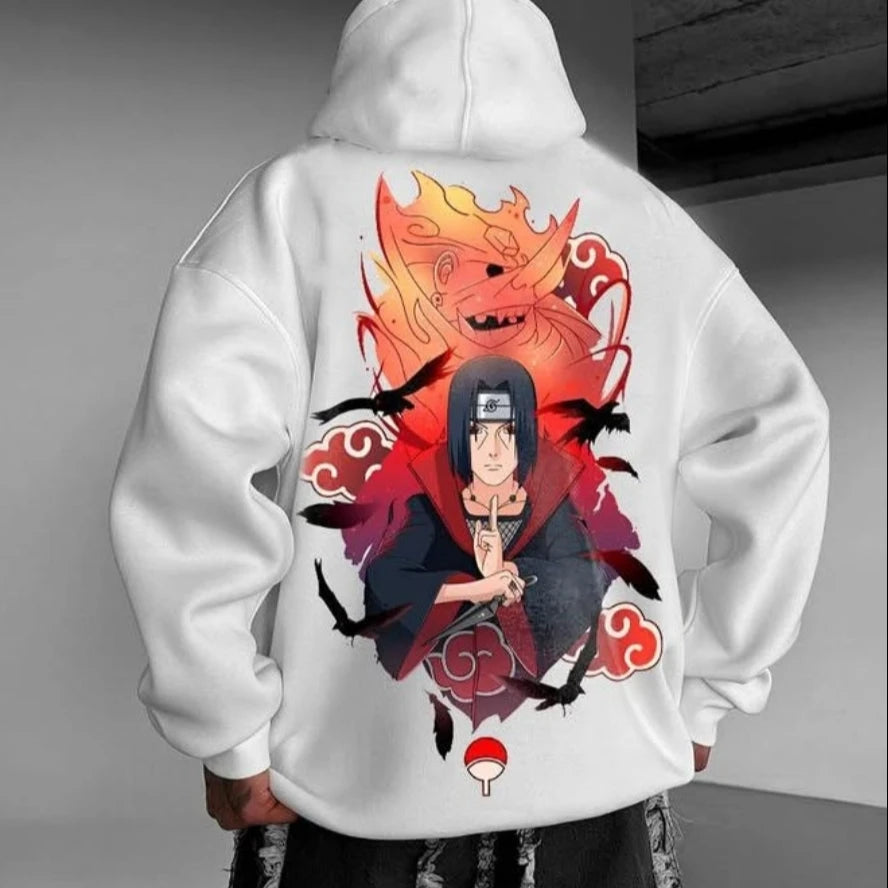 Unisex Oversized Naruto Hoodies Sweatshirt Anime Printed Men's Clothing Autumn Casual Y2k Loose Women's Long Sleeve Tops
