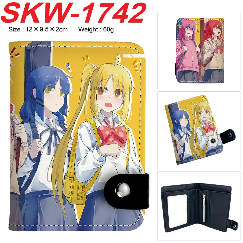 BOCCHI THE ROCK! Anime Yamada Ryo Synthetic Leather Short Men Wallet Gotoh Hitori Card Holder Purse