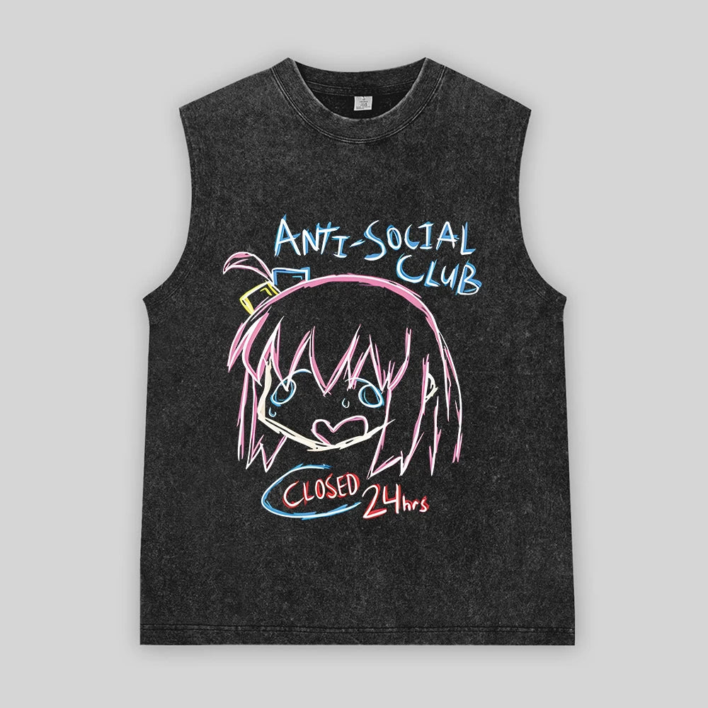 Bocchi the Rock! Oversized Band Vest – Unisex Anime Cotton Tank Top
