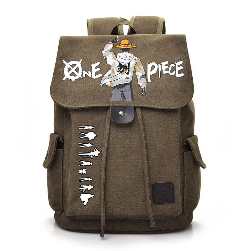 One Piece Anime Backpack Cosplay Luffy Unisex Students School Bag Large Capacity Bookbag Laptop Travel Rucksack Outdoor Bag