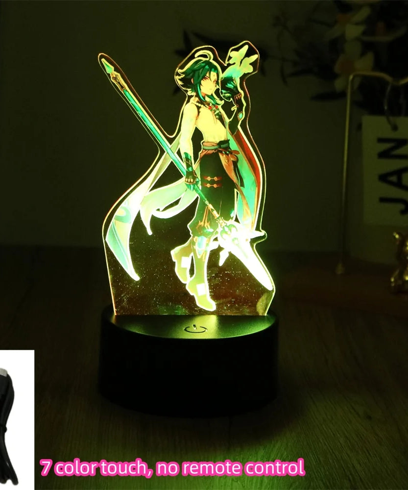 Genshin Impact 3D Lamp Anime LED Night Light Decorative Smart Touch dreamcast for Bedroom Home Decoration Valentine's Day Gift