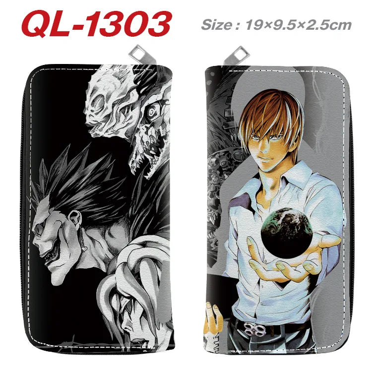 Death Note Anime Portable Zipper Wallet anime Long Purse Handbag Card Holder