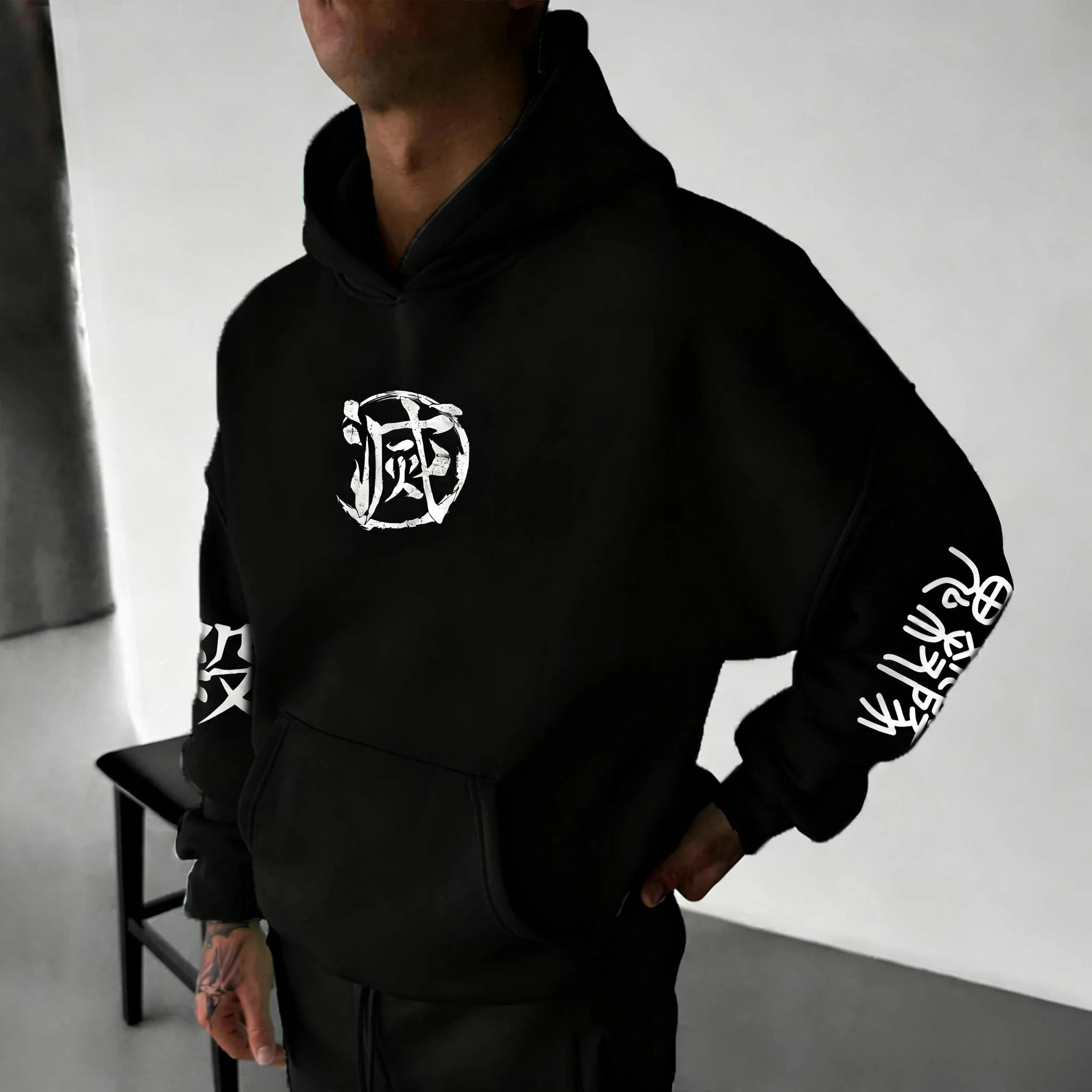 Demon Slayer Anime Hoodies Men's Autumn/Winter New Printed Harajuku Large Loose Casual Parent Child Sweater Top