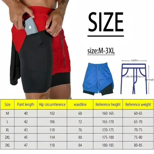 One Piece 2-in-1 Gym Shorts — Quick-Dry Sportswear