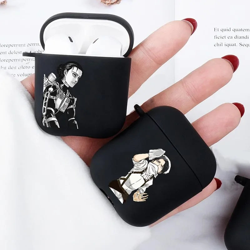 Attack On Titan Anime Earphone Cover For Apple Airpods 1 2 Case Wireless Bluetooth For air pods pro Soft Silicon Cases