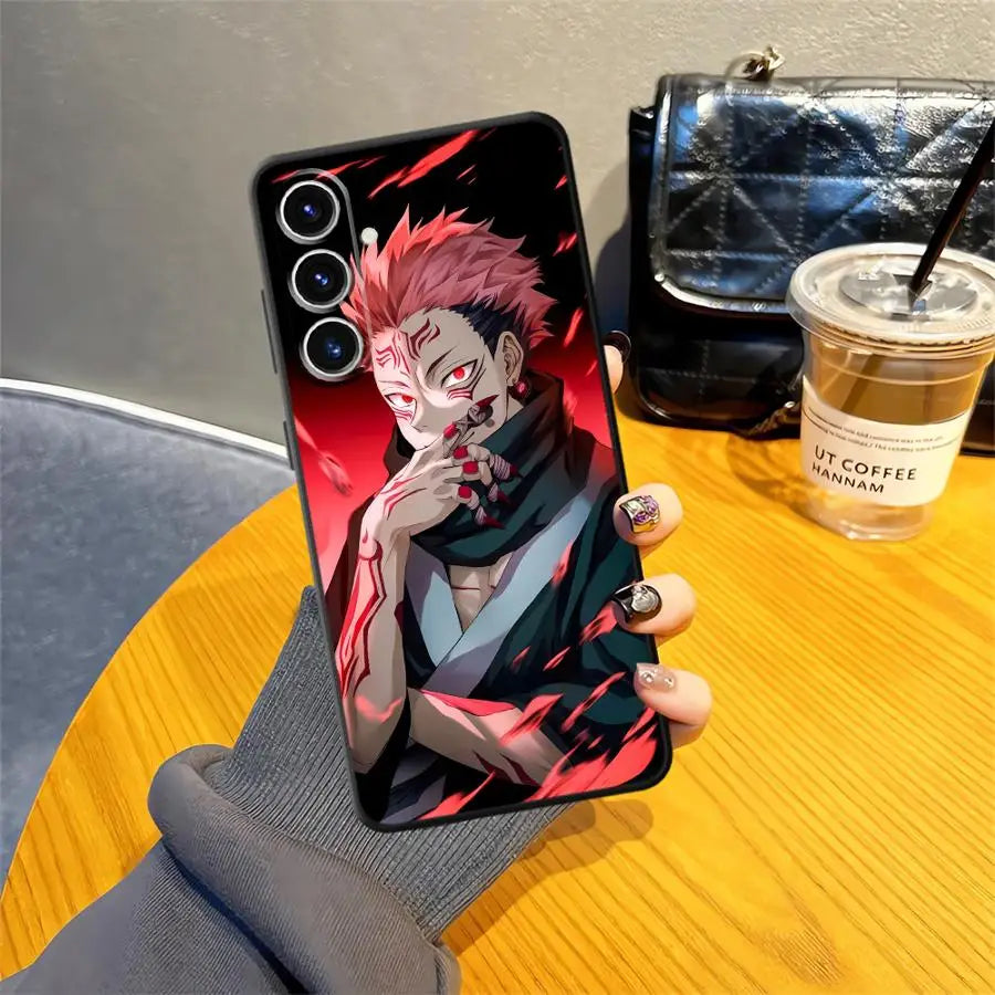 J-ujutsu K-aisen Soft Back Phone Cover Case for Samsung Galaxy A14 A15 A22 A23 A72 A73 A16 A21s A54 A71 A12 A13 A51 A52 A24 A31