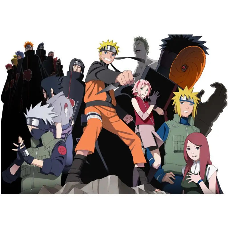 Naruto 3D Stereoscopic Wall Sticker Personality Naruto Student Dormitory Poster Wallpaper Self Adhesive Interior Decoration