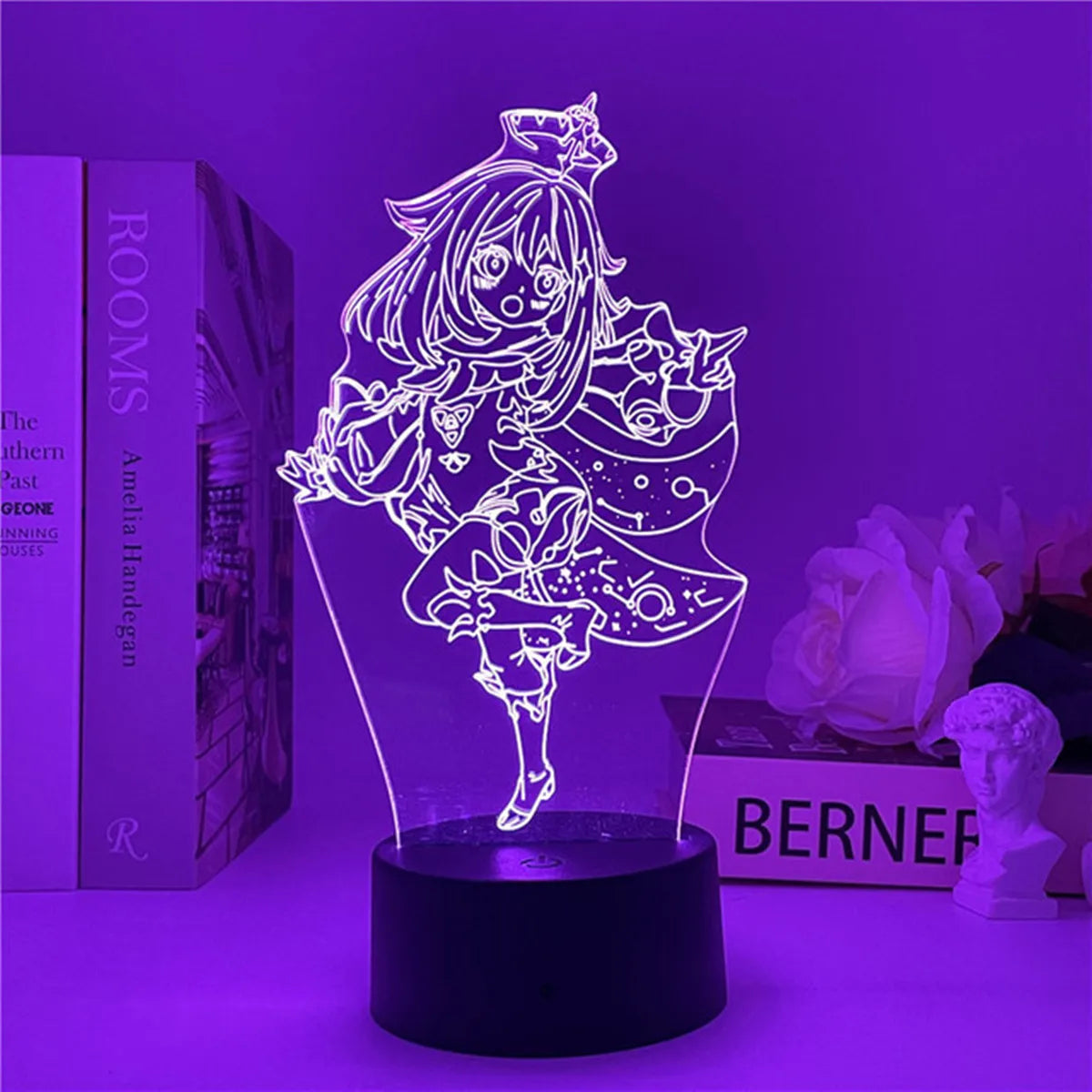 Newly Genshin Impact Night Light Yae Miko Game Figures Acrylic Stand Model 3D Table Lamp Kids Git Acrylic Bedside lamp