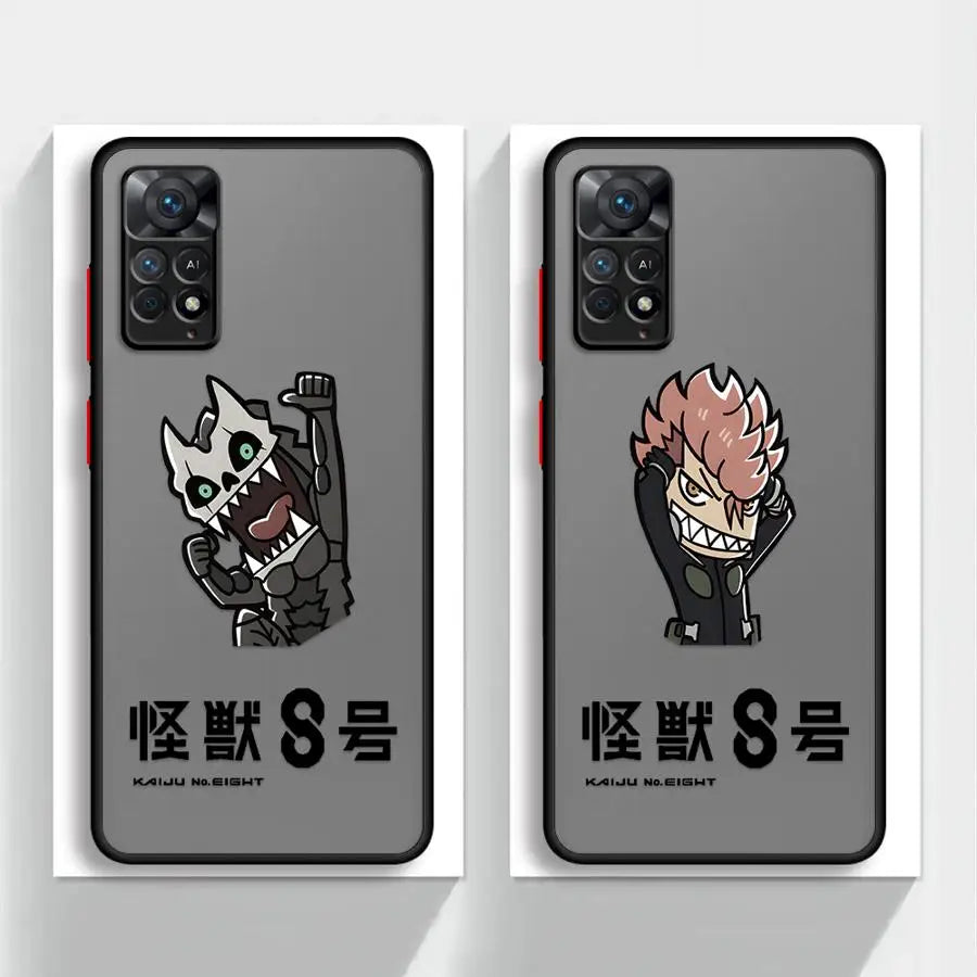 Cute Kaiju No. 8 Matte Phone Case – Xiaomi Redmi Note 8–14 Series