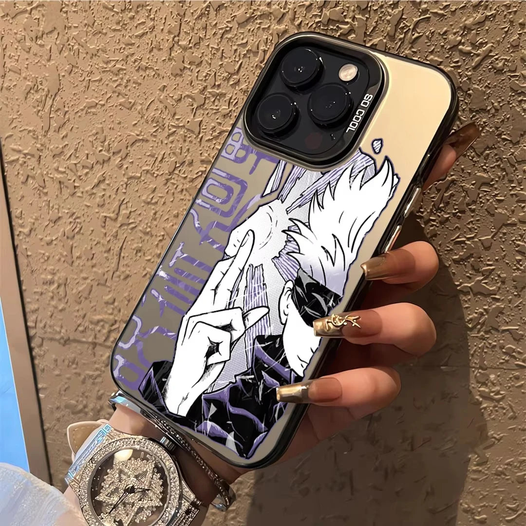 Hot Anime J-Jujutsu Kaisen Gojo Phone Case For iPhone 16e 16 Pro Max 15 14 Plus 13 12 Mini 11 Pro Shockproof Silicone Back Cover