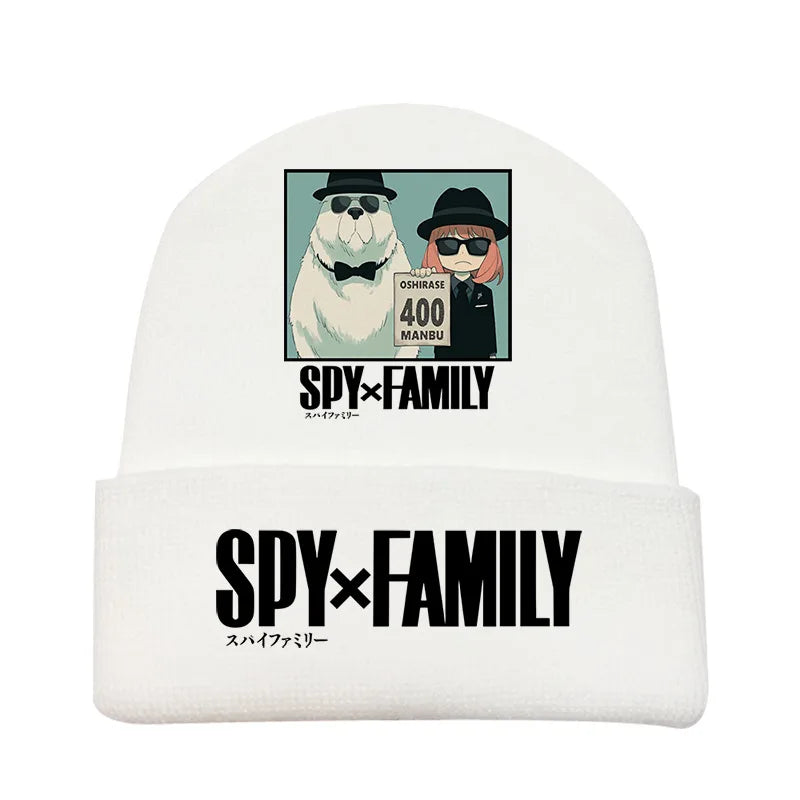 New Spy×Family Peripherals for Men and Women New Personalized Creative Letter Printing Soft, Comfortable and Warm Knitted Hats