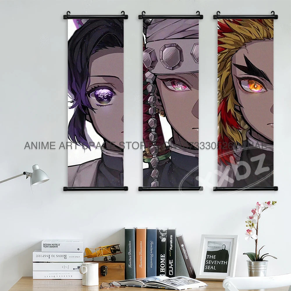 Anime Demon Slayer wall art canvas hanging roll