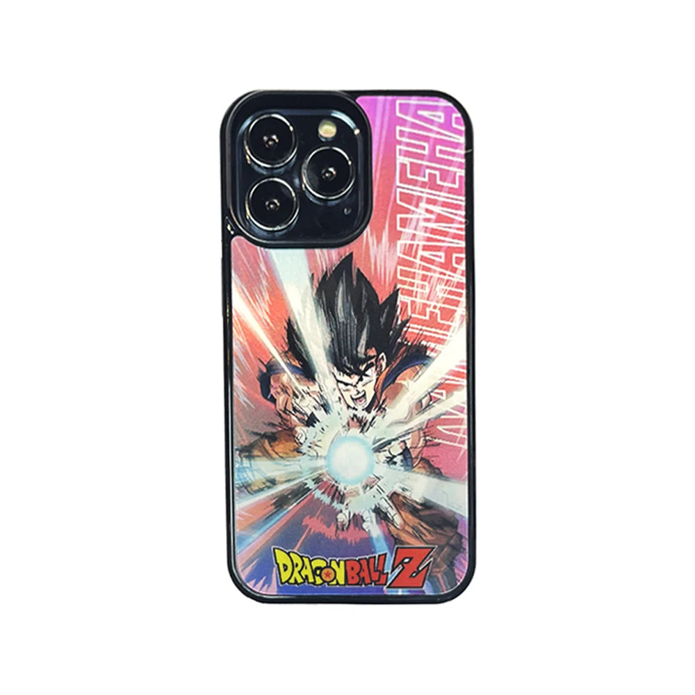 For Magsafe Magnetic Dragon Ball Phone Case For iPhone 16 15 14 13 12 17 Goku Vegeta Saiyan 3D Changing Visual Cases