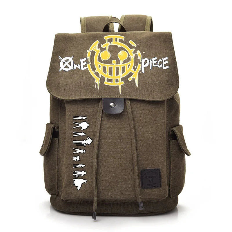 One Piece Anime Backpack Cosplay Luffy Unisex Students School Bag Large Capacity Bookbag Laptop Travel Rucksack Outdoor Bag