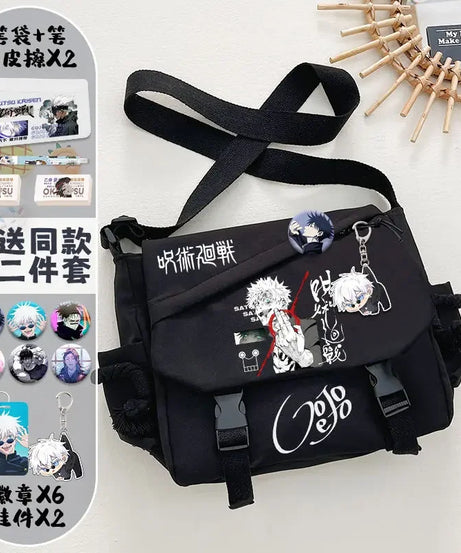 Jujutsu Kaisen Shoulder Bag – Cute Anime Messenger Bag for Students & Fans