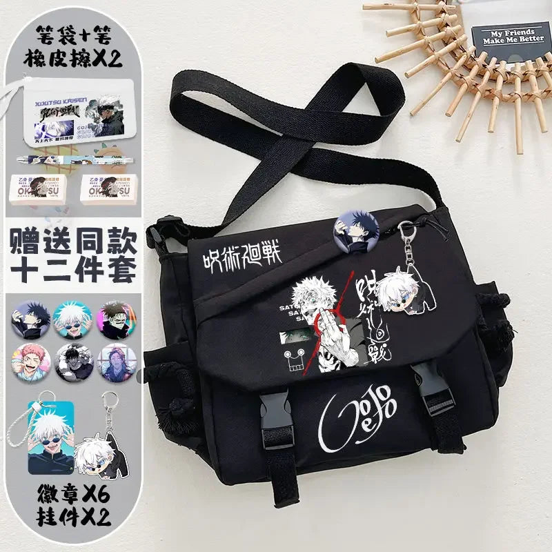 Jujutsu Kaisen Shoulder Bag – Cute Anime Messenger Bag for Students & Fans