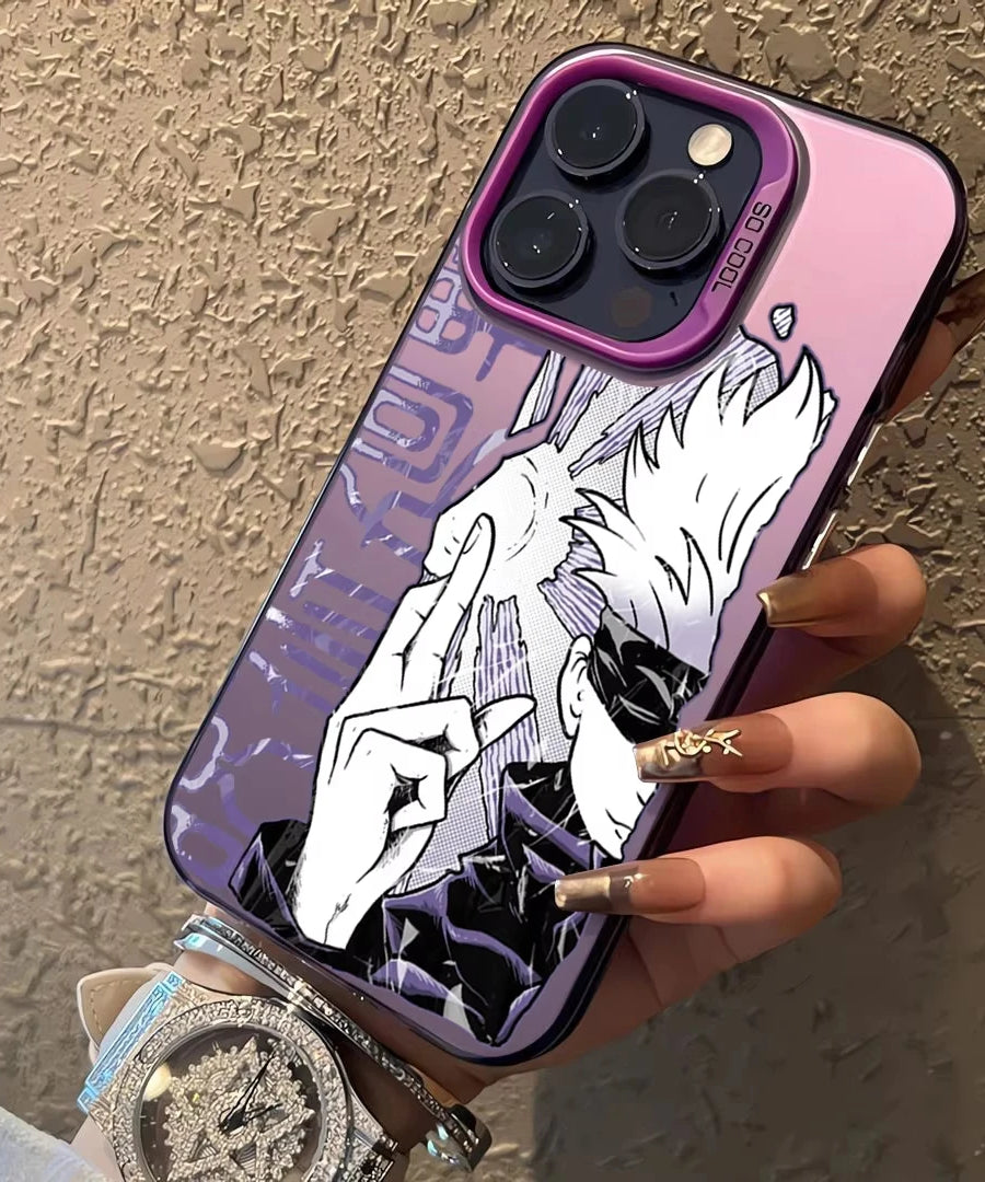 Hot Anime J-Jujutsu Kaisen Gojo Phone Case For iPhone 16e 16 Pro Max 15 14 Plus 13 12 Mini 11 Pro Shockproof Silicone Back Cover
