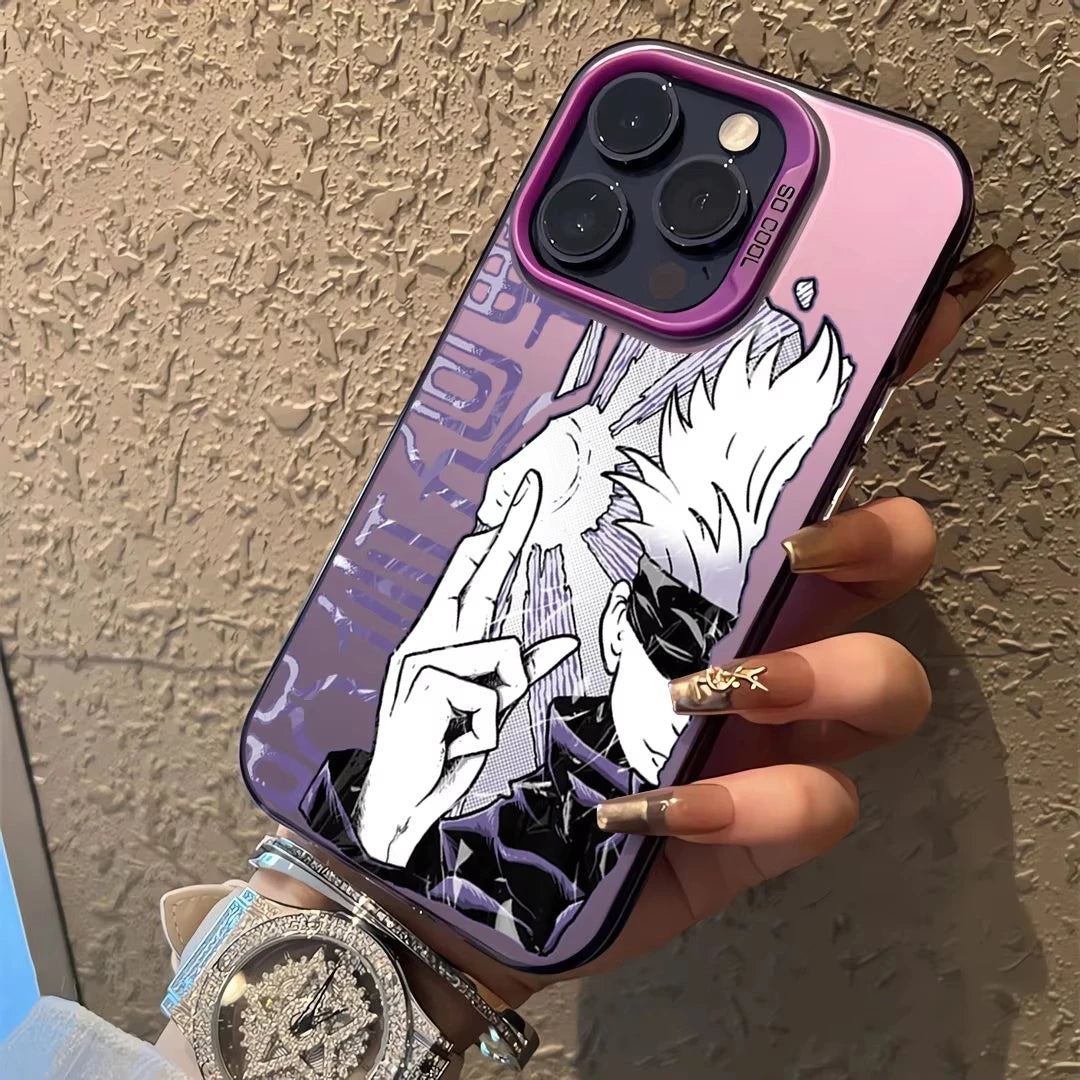 Hot Anime J-Jujutsu Kaisen Gojo Phone Case For iPhone 16e 16 Pro Max 15 14 Plus 13 12 Mini 11 Pro Shockproof Silicone Back Cover