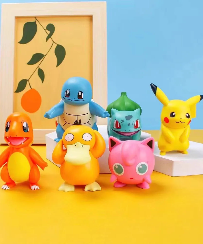 13Pcs/set Pokemon Cake Topper Anime Figure Pikachu Party Happy Birthday Pokemon Cake Decoration Supplies Ornaments Boy