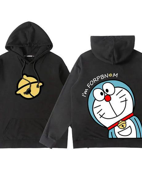 Doraemon Anime Hoodie – Cute Couple & Teen Pullover Jacket
