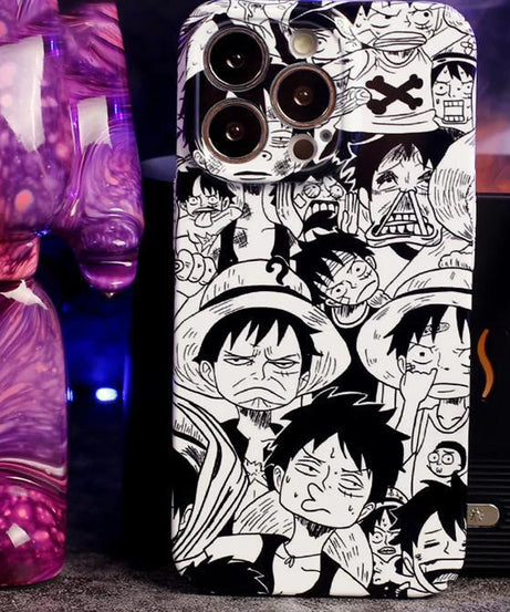 Anime Luffy One Piece Comic Phone Case For Apple iPhone 14 13 12 Mini 11 XS Pro Max X XR 8 7 Plus SE Feilin Back Film Hard Cover
