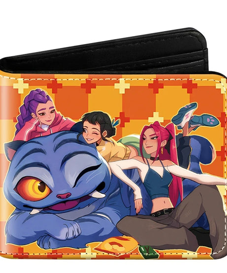 Devil Hunter Pu Anime Print Short Mini Wallet Rumi Mira Zoey Saja Boys Figure Change Storage Bag Birthday Gift