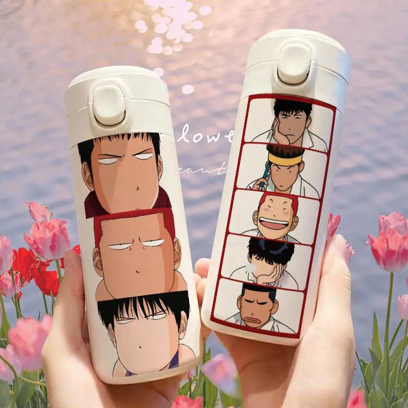 Slam Dunk Sakuragi Hanamichi Rukawa Kaede Anime Peripheral Insulated Cup Large Capacity Stainless Steel Water Cup Holiday Gift