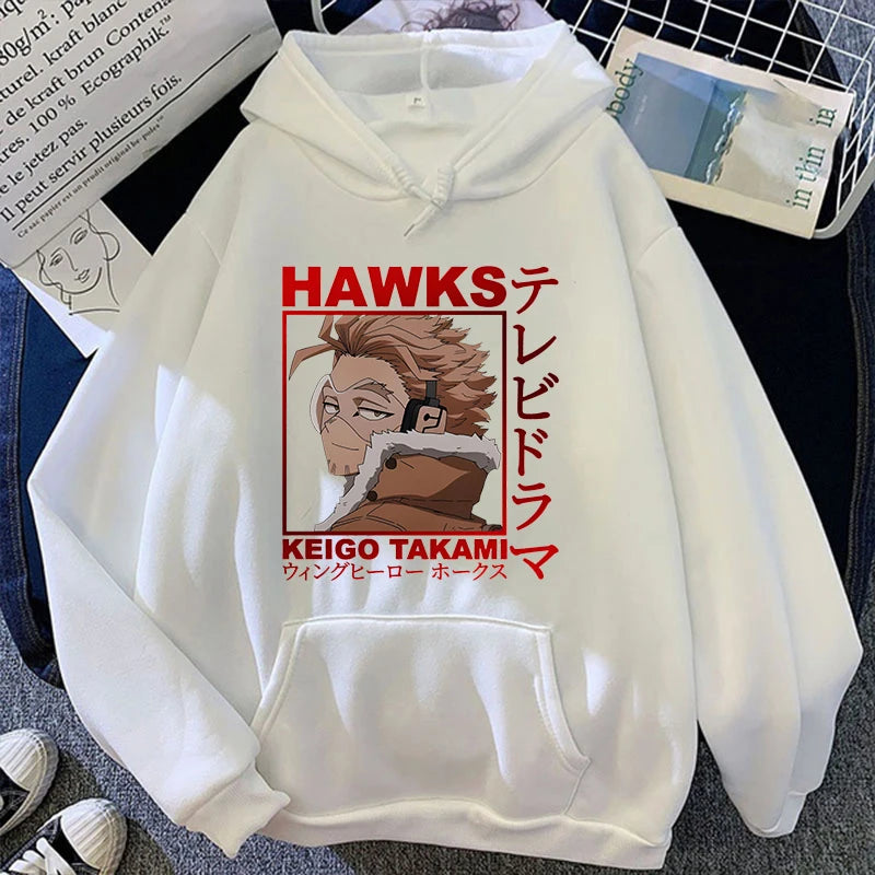 Anime Hawks Printed Hoodies Men/Women Sweatshirts Casual Hoodie Personality Pullover