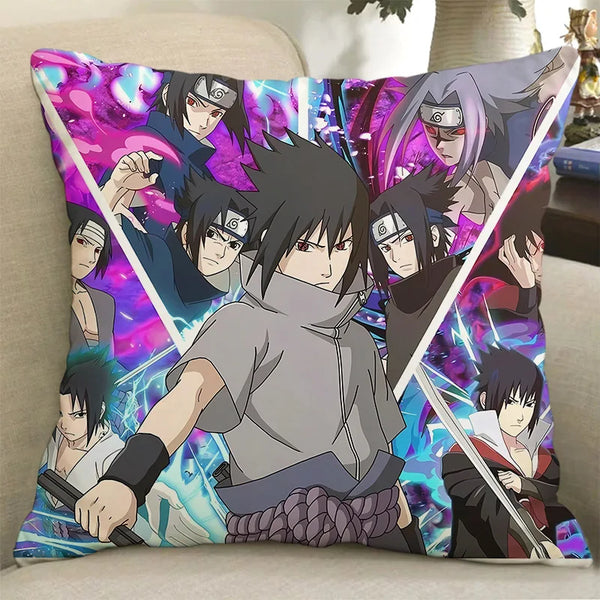 Anime Naruto Akatsuki Uchiha Itachi Graphic Pillow Case – Decorative Square Cushion Cover