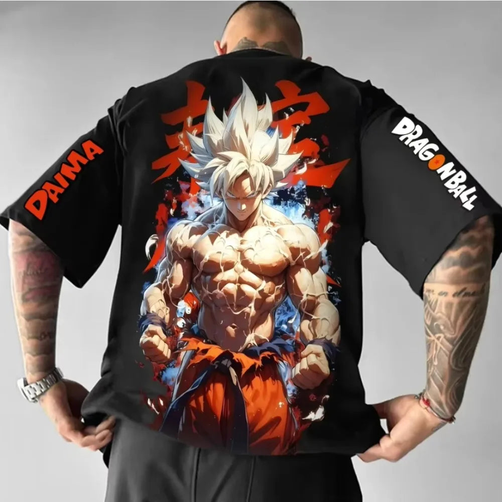 Dragon Ball Anime New Super Saiyan T-shirt Summer Men's and Women's Street Loose Casual Children's Parent Child Clothing