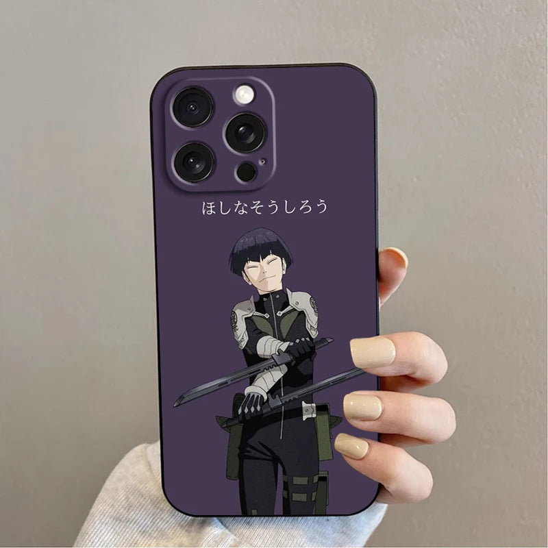 Anime K-Kaiju No. 8 Cool For iPhone 15 14 13 12 11 XS XR X 8 7 SE Pro Max Plus Mini Black Soft Phone Case