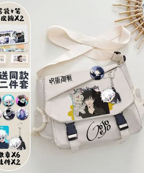 Jujutsu Kaisen Shoulder Bag – Cute Anime Messenger Bag for Students & Fans