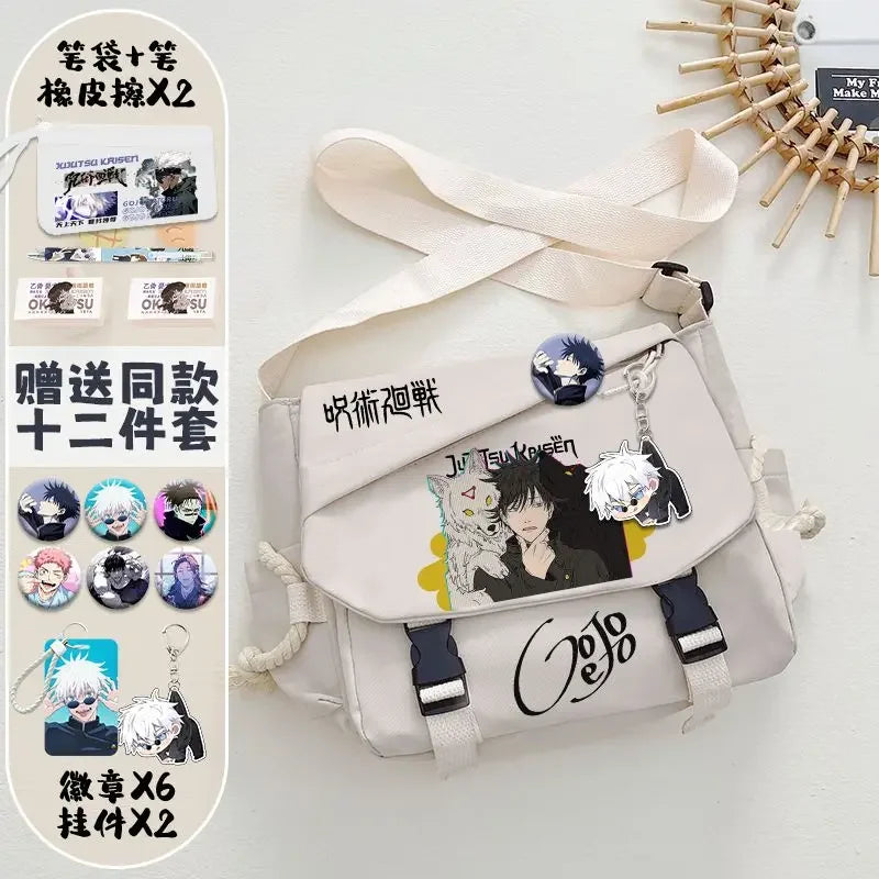 Jujutsu Kaisen Shoulder Bag – Cute Anime Messenger Bag for Students & Fans