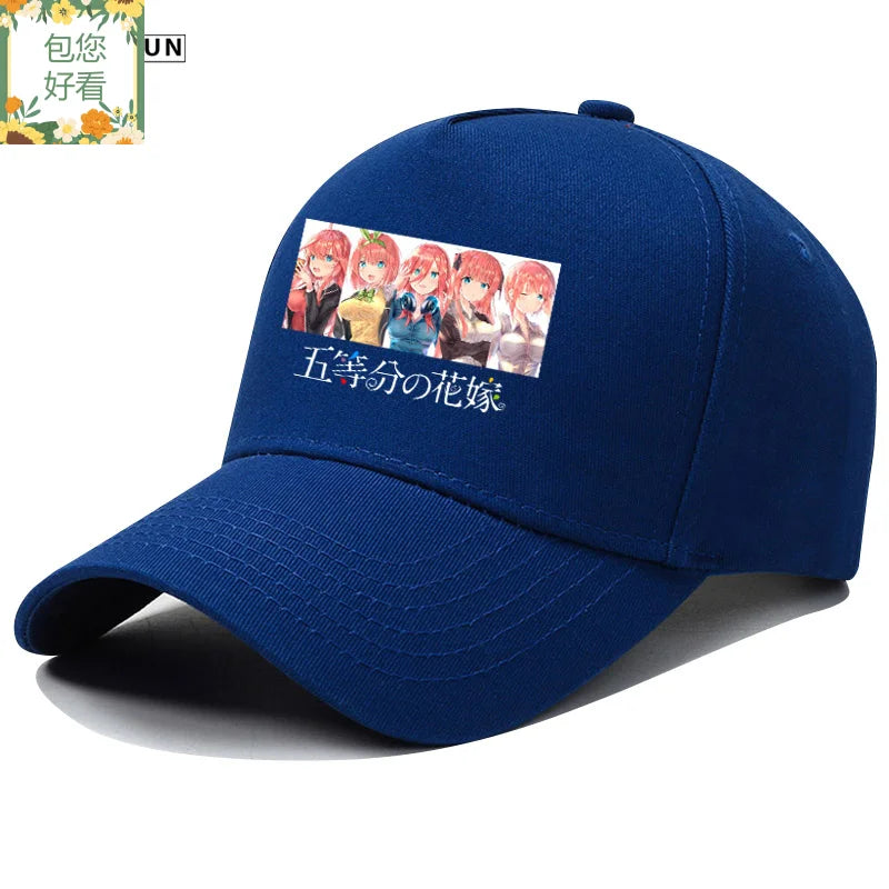The Quintessential Quintuplets Nakano Ichika Nino Itsuki two-dimensional print hat men's and women's COS baseball cap present