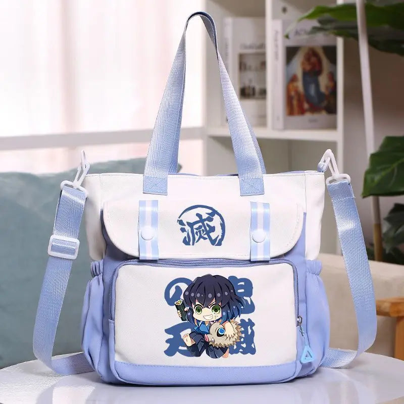 Anime Demon Slayer Kamado Tanjirou New Shoulderbag Men Women Crossbody Bags Student Fashion Large Capacity Handbag Holiday Gifts