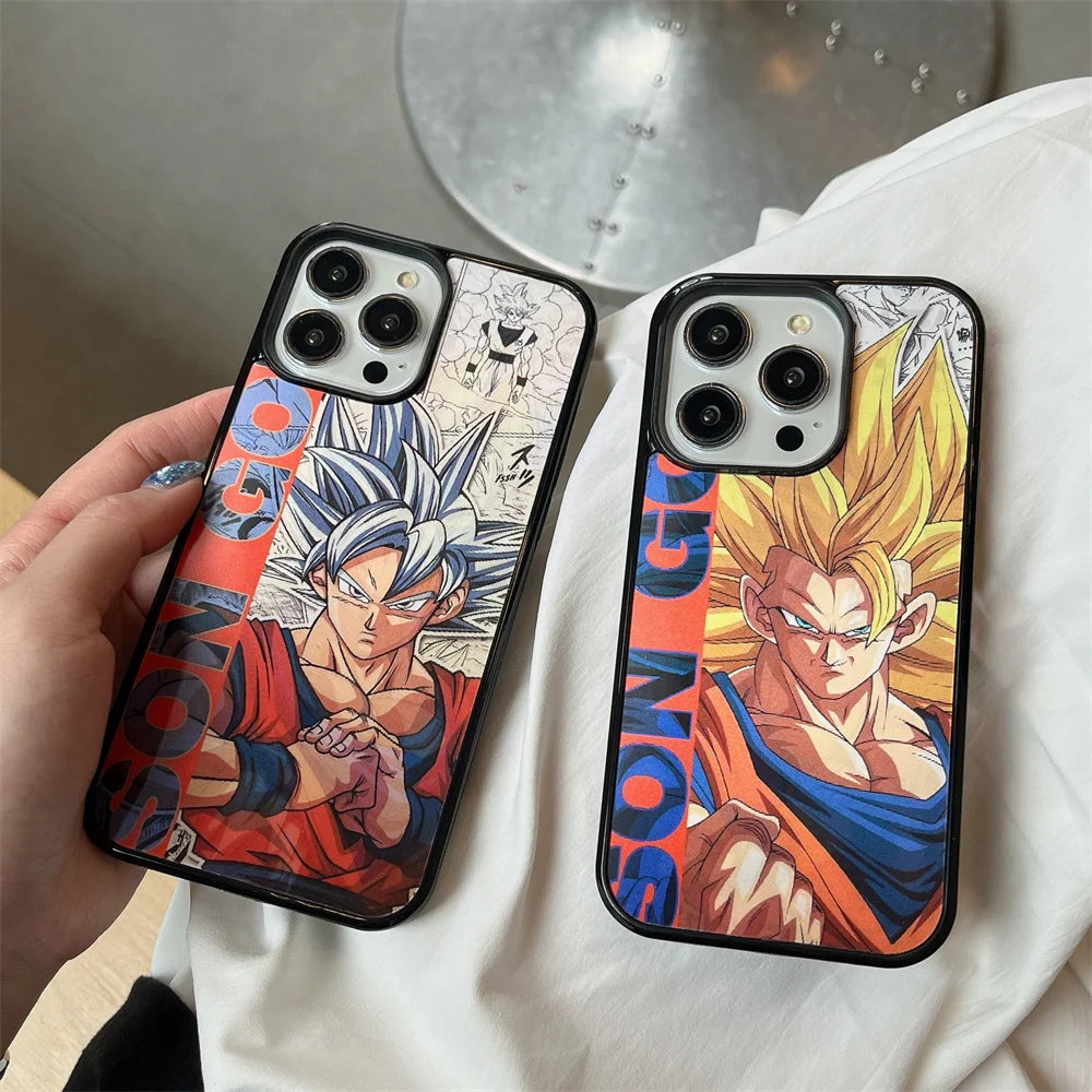3D Goku & Vegeta MagSafe Case – Dragon Ball Anime iPhone 12–16 Pro Max