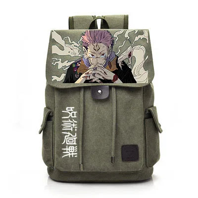 Jujutsu Kaisen Anime Backpack Cosplay Gojo Unisex Students School Bag Large Capacity Bookbag Laptop Travel Rucksack Outdoor Bag