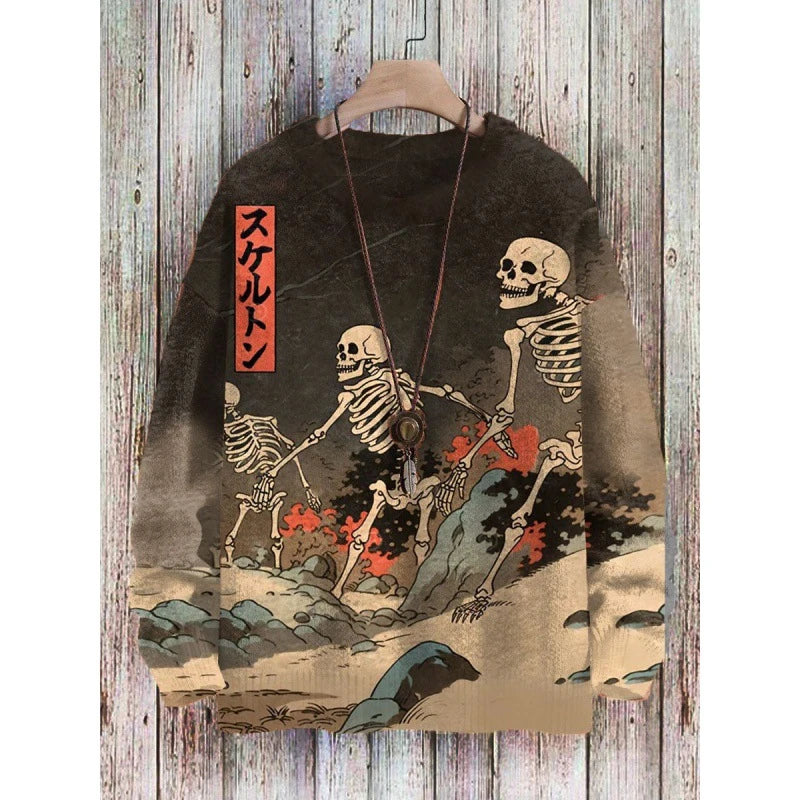 Character Printed Sweatshirt Fashion Spring Autumn Long Sleeve Crew Neck Hoodies Trend Streetwear Oversized Pullover