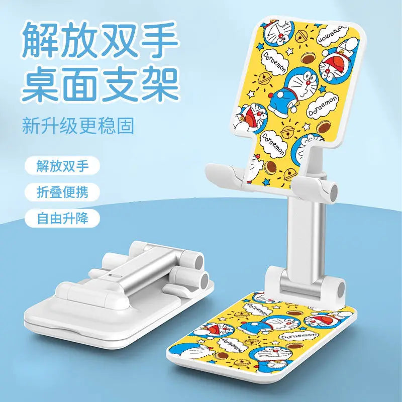 Doraemon mobile phone desktop stand cute personality portable folding lazy tablet telescopic universal holiday gift