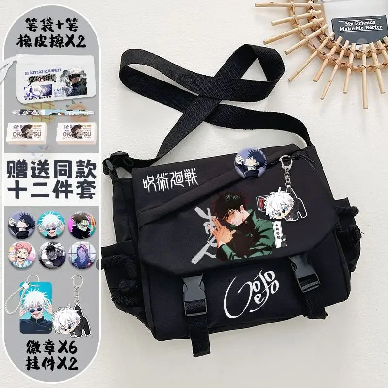 Jujutsu Kaisen Shoulder Bag – Cute Anime Messenger Bag for Students & Fans