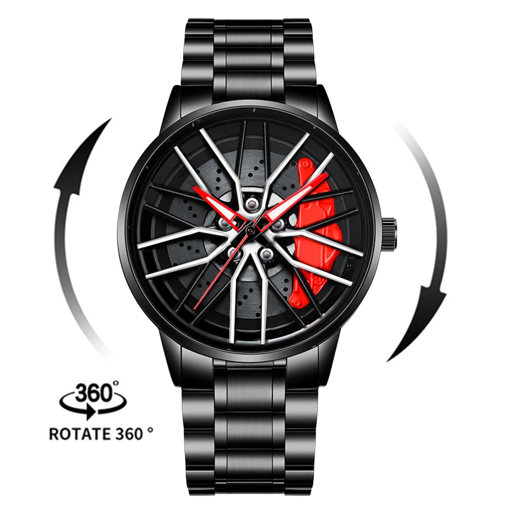Naruto Anime - Sharingan Rotary Dial Watch – 3D Anime Quartz Waterproof Men’s Luxury Watch