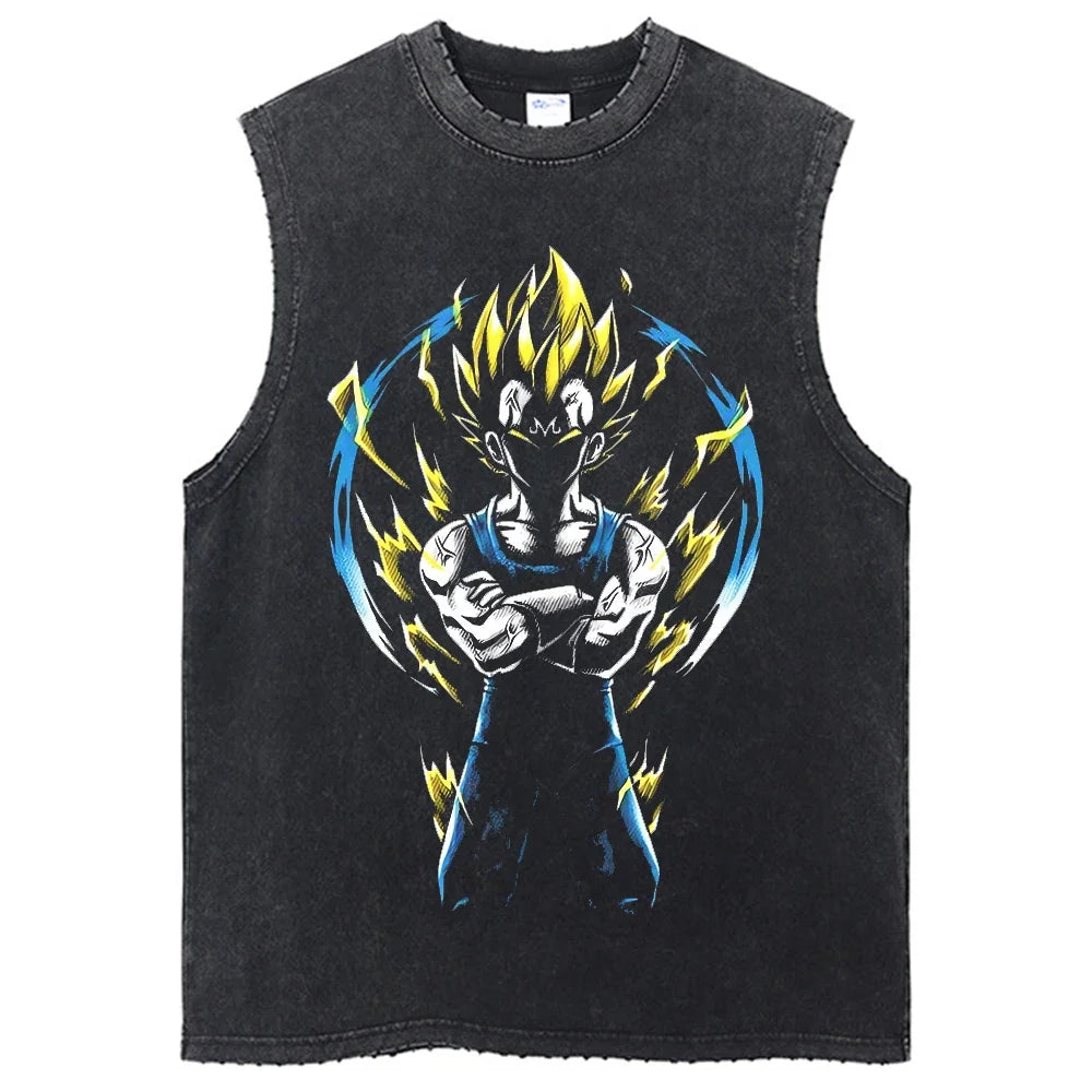 Vintage Dragon Ball Z Oversized Sleeveless Tee – 2024 Harajuku Anime Streetwear