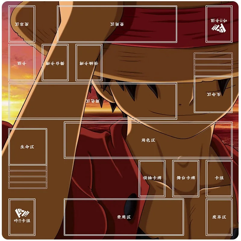 Anime Playmat DIY OPCG Two-player Card Pad New ONE PIECE Duel Plate Luffy Rubber Card Pad Battle Board Game Pad Festival Gift